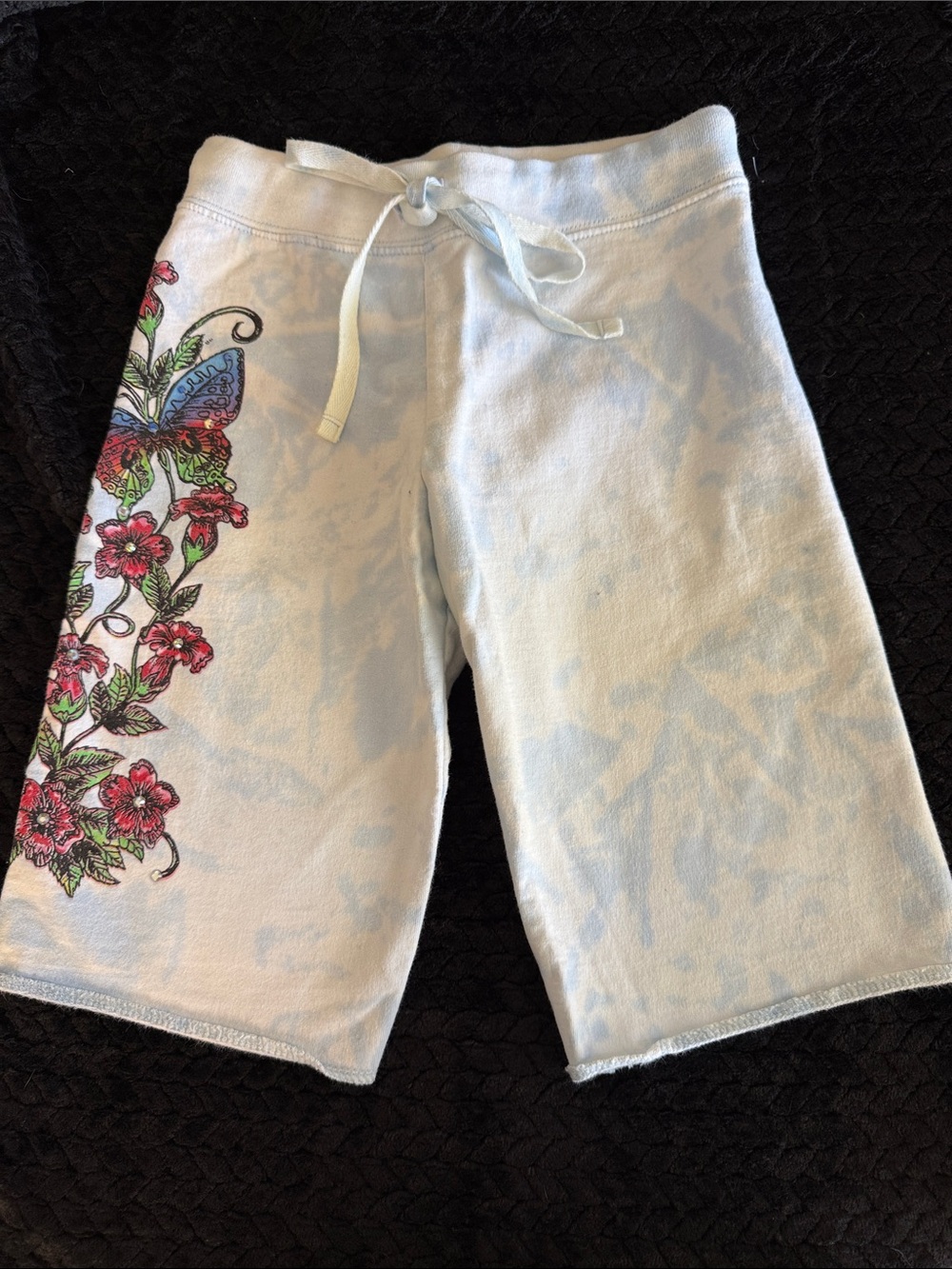 Flowers by Zoe Light Blue Girl’s Butterfly Floral Shorts